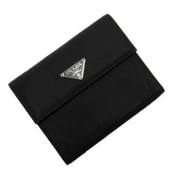 Prada Tri Wallet Triangle Black - Picture 1 of 3
